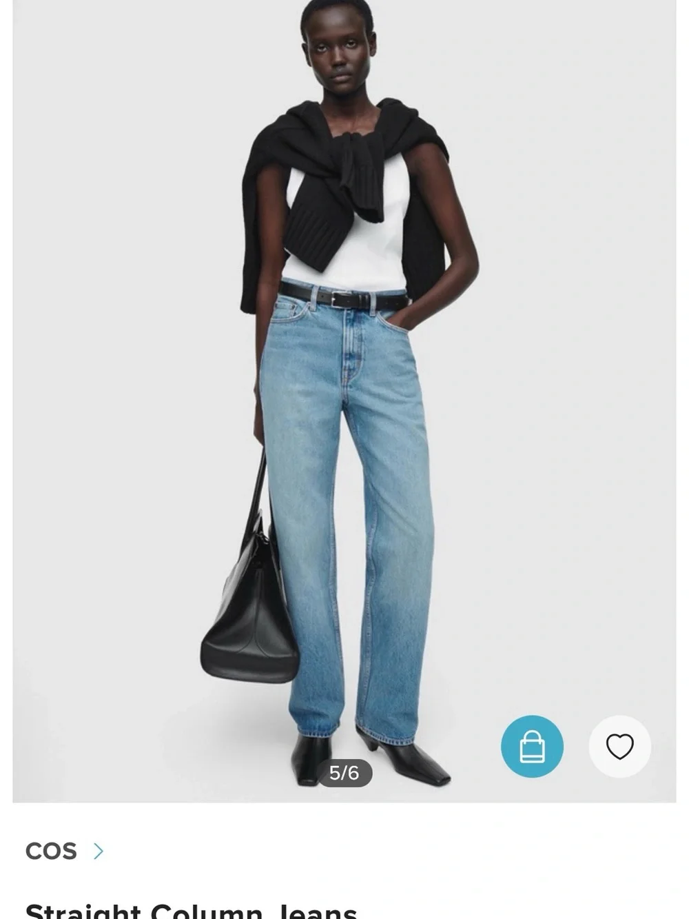 COS Women’s Straight Jeans in Light Blue Wash
